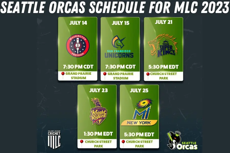 Seattle Orcas Fixture For MLC 2023