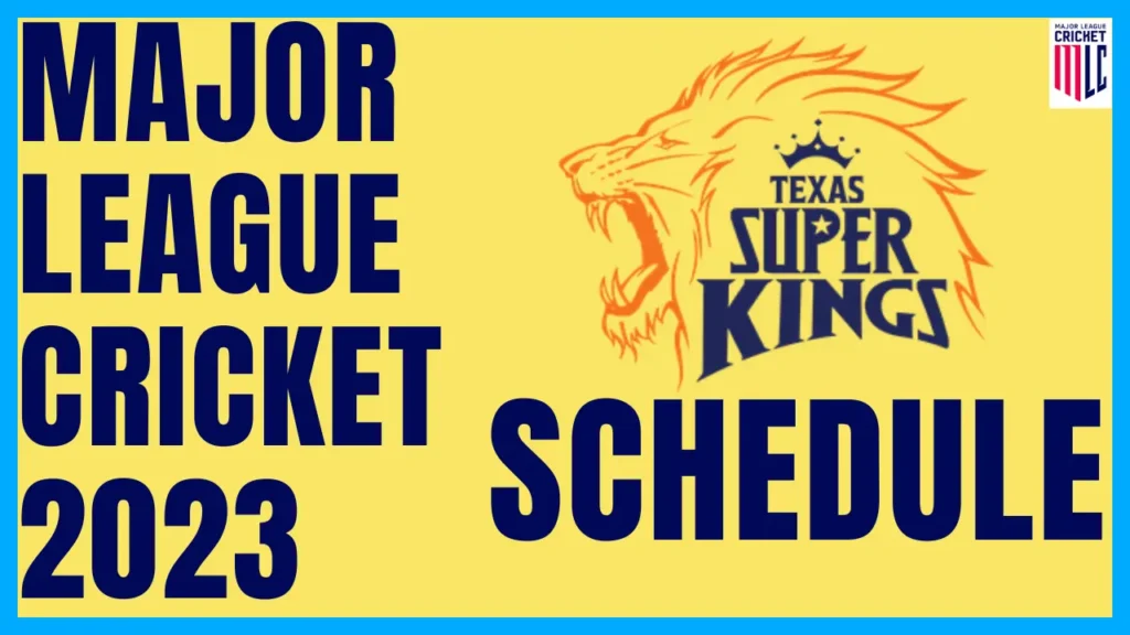 Texas Super Kings Schedule