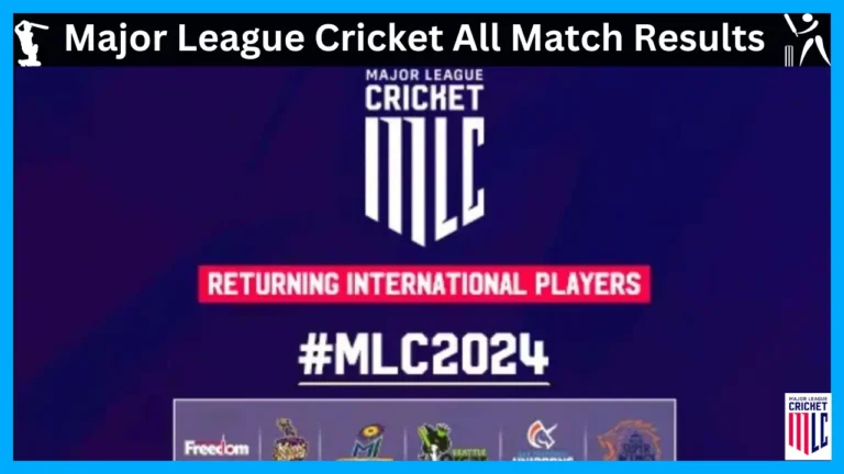 Major League Cricket All Match Results Season 2